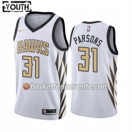 Maillot Basket Atlanta Hawks Chandler Parsons 31 2019-20 Nike Blanc City Edition Swingman - Enfant